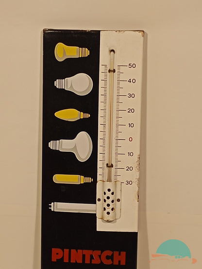 Emailschild Thermometer Pintsch Licht