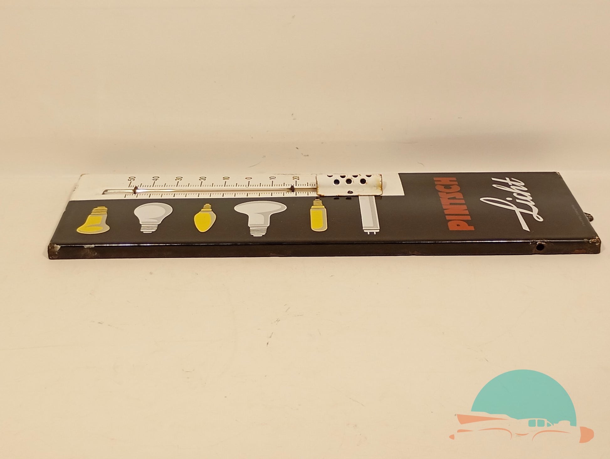 Emailschild Thermometer Pintsch Licht