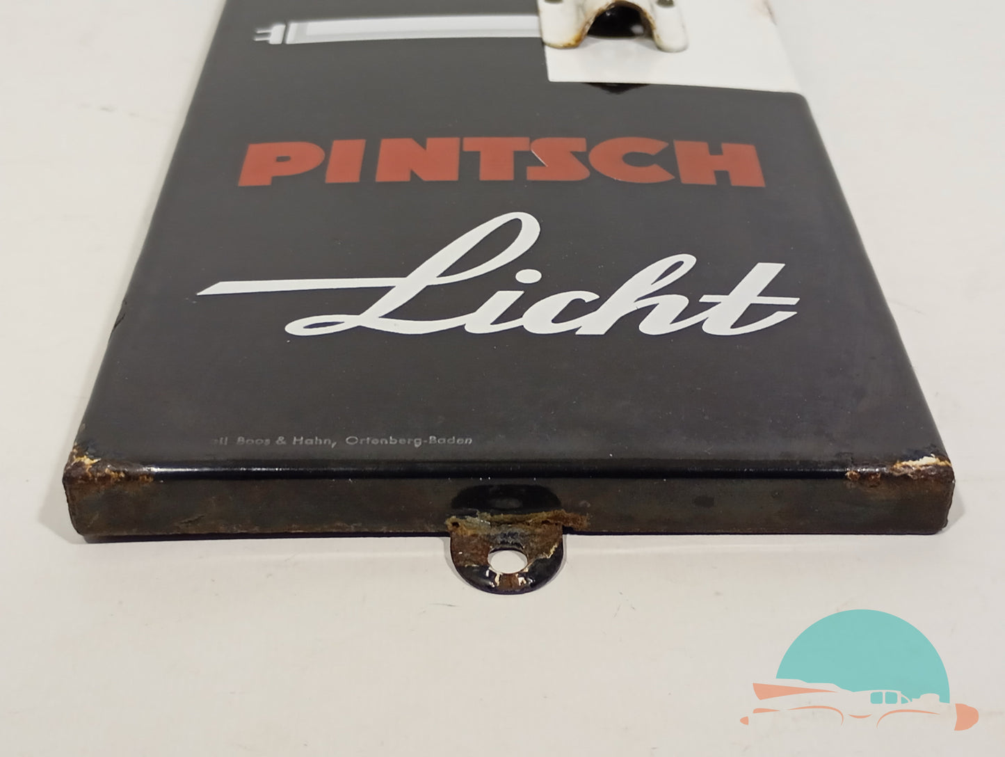 Emailschild Thermometer Pintsch Licht