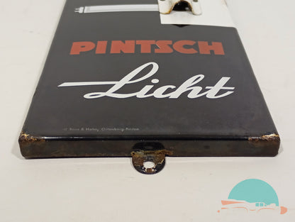 Emailschild Thermometer Pintsch Licht
