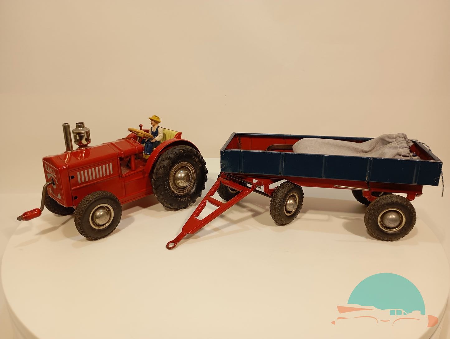 Gama Traktor mit Anhänger Vorkrieg im Originalkarton (75368)