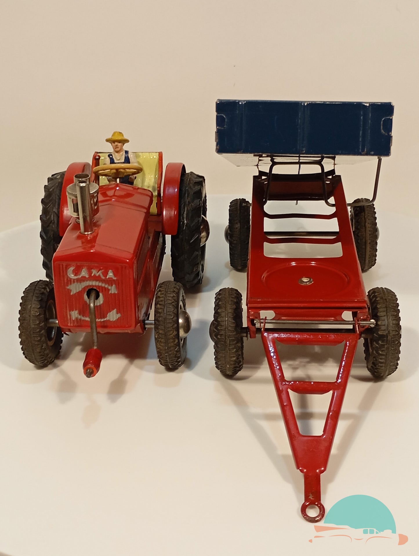 Gama Traktor mit Anhänger Vorkrieg im Originalkarton (75368)