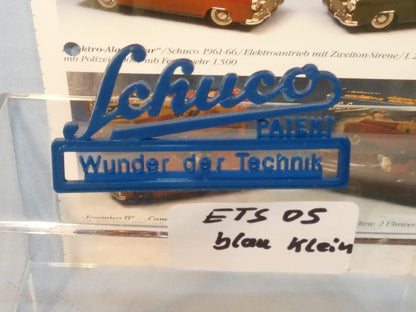 Schuco lettering blue small - (ETS05) 