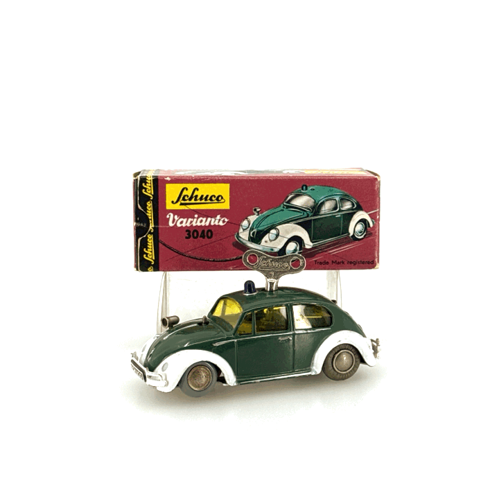 Schuco Varianto 3040 VW Käfer Polizei im Originalkarton (75628)