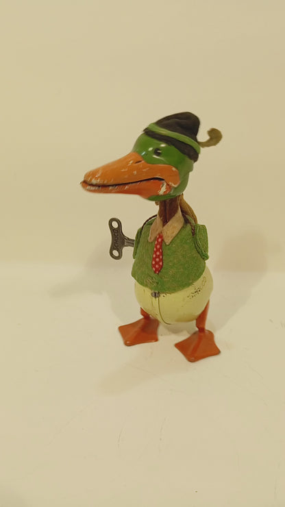Schuco Donald Duck grün Nr. 495 mit Rucksack von 1937 (74123)