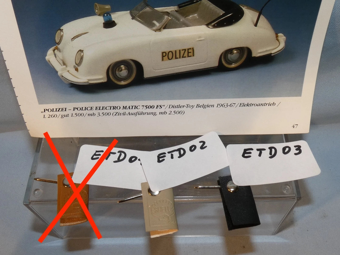 Distler Electromatic 7500 Porsche Kunstlederschlüssel schwarz