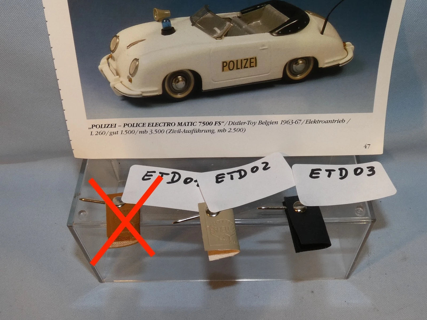 Distler Electromatic 7500 Porsche Kunstlederschlüssel schwarz