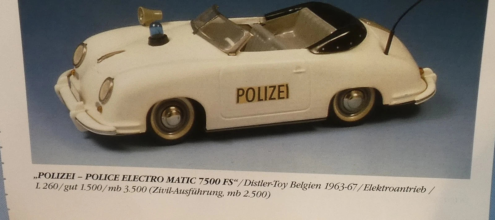 Distler Electromatic 7500 Porsche Belgien Stoßstange hinten grau