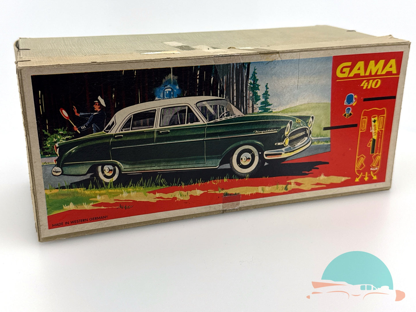 Gama Opel Kapitän Polizei Nr 410 im Originalkarton (73951)