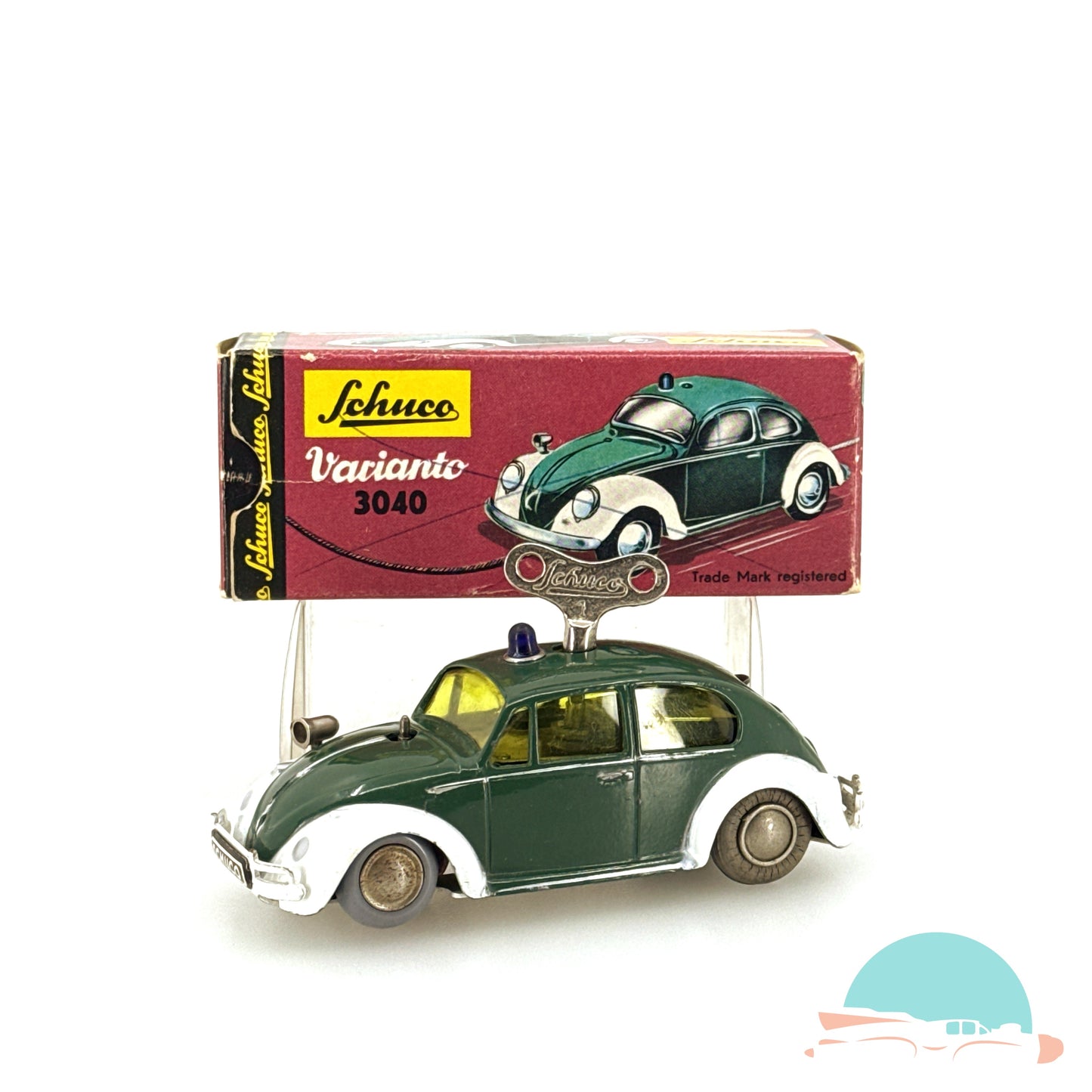Schuco Varianto 3040 VW Käfer Polizei im Originalkarton (75628)