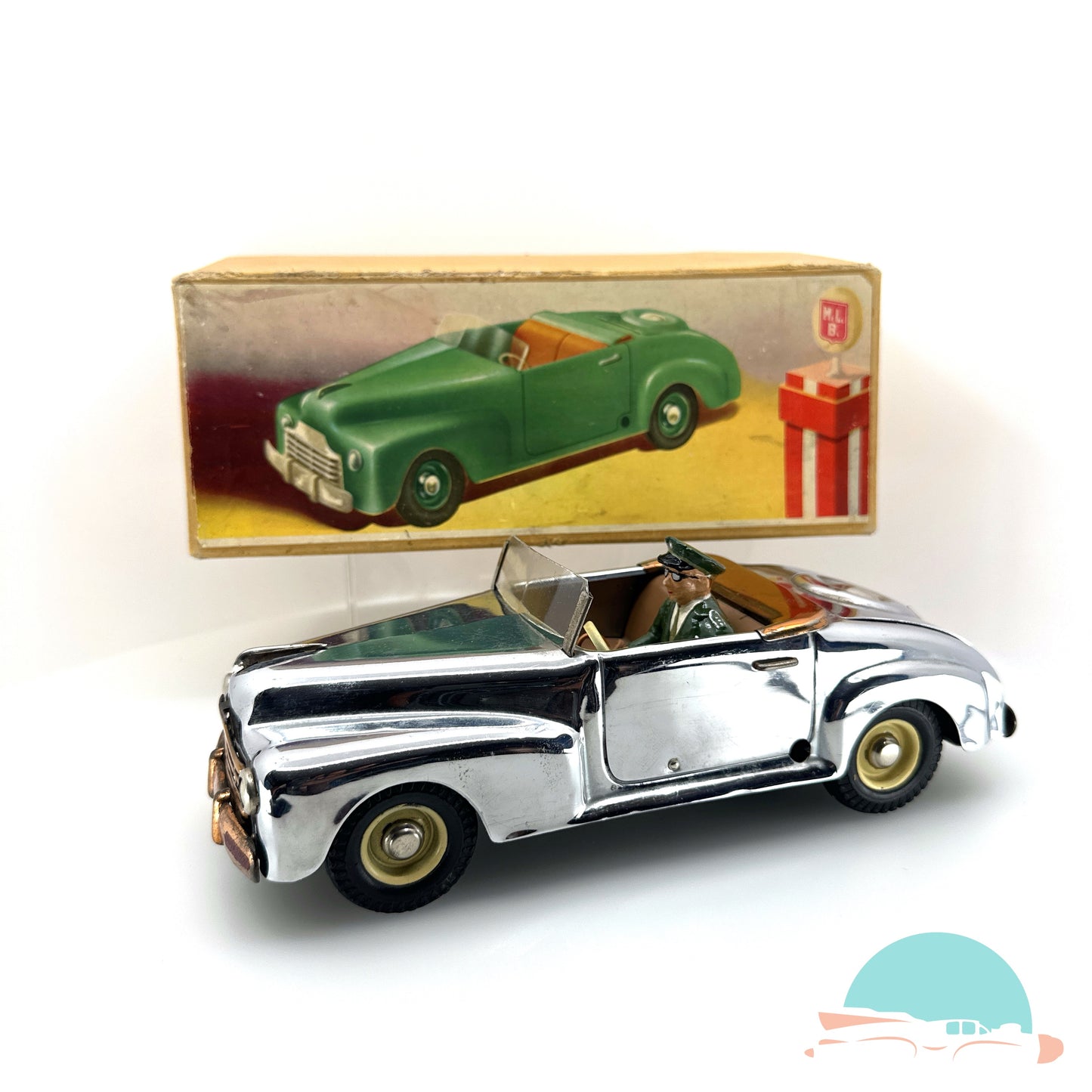 MLB Fiat Spyder America Cromato Con Fari im Originalkarton (75605)